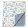 Load image into Gallery viewer, Pythal Toile De Jouy - Blue Hamper - blanket