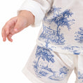 Load image into Gallery viewer, Pythal The Bluebell Short Linen Dress - close up (Boy)