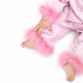 Load image into Gallery viewer, Pythal Blush Feather Sleepsuit - close up