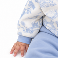 Load image into Gallery viewer, Pythal Toile De Jouy - Blue Hamper - closeup