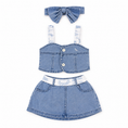 Load image into Gallery viewer, Pythal Toile De Jouy - Blue Hamper - dress (Girl)