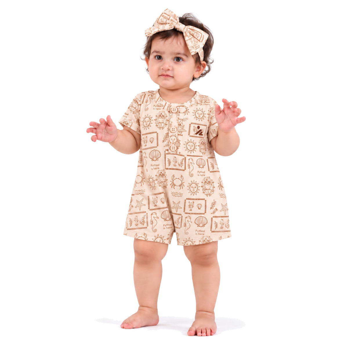 Pythal Under The Sea - Beige Hamper - Front - girl (Girl)