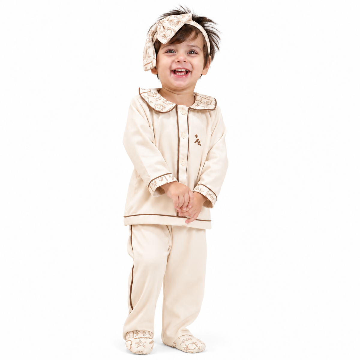Pythal Under The Sea - Beige Hamper - Front - (girl) (Girl)
