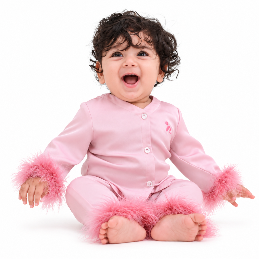 Pythal Blush Feather Sleepsuit - Front