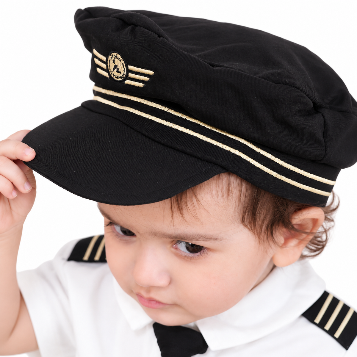 Pythal Baby Girl Pilot Dress Set - Little Captain - cap (Girl)