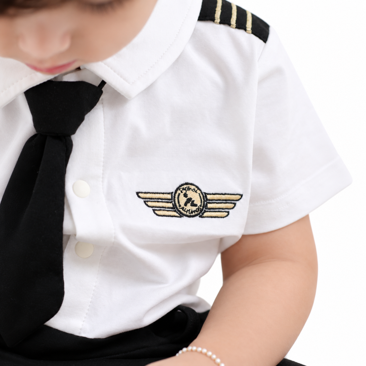 Pythal Baby Pilot Costume Set - Air Ranger - close up (Boy)