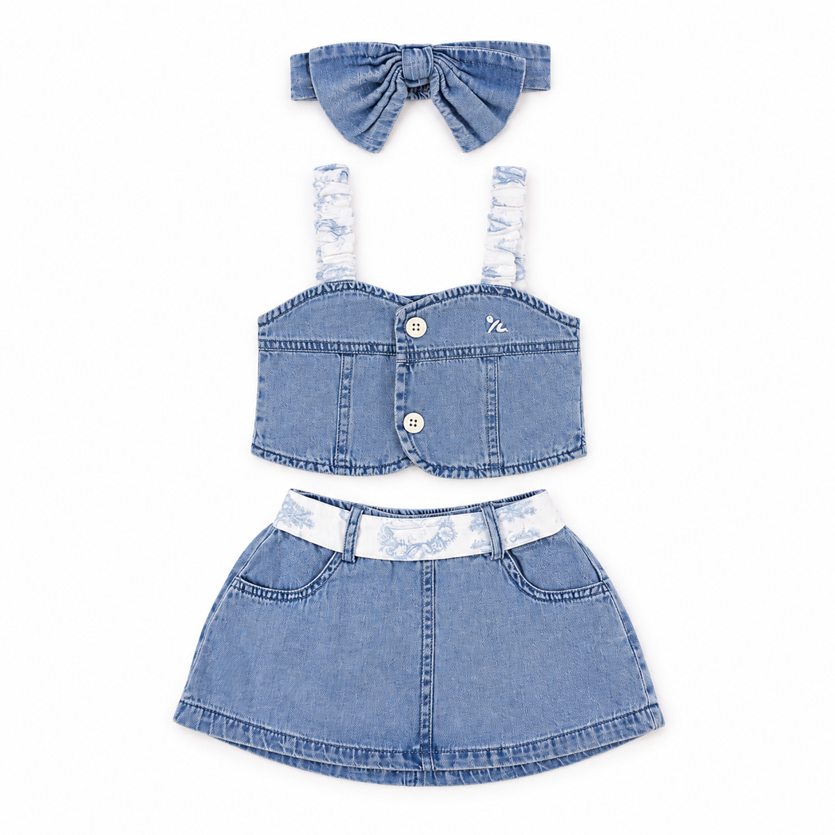 Pythal Toile De Jouy - Blue Hamper - dress (Girl)