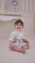 Load and play video in Gallery viewer, Pythal Toile De Jouy - Blue Hamper - video (boy)
