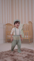 Load and play video in Gallery viewer, Pythal Bunny Stroll Dungaree Set
