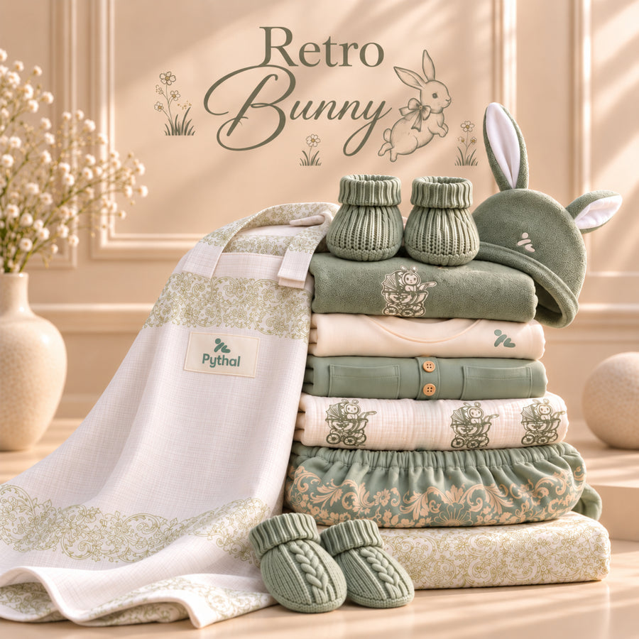 Pythal Retro Bunny - Green Hamper